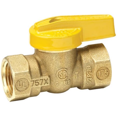 Homewerks VGV1LHB2BB 0.38 In. Brass Gas Ball Valve 865157